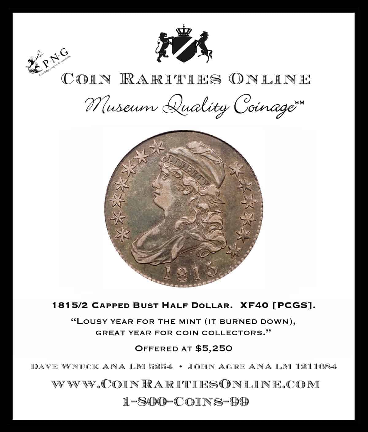 1815 2 Half Dollar Ad Color